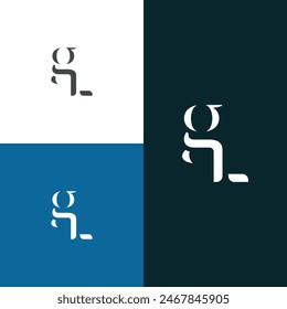 GL, LG Buchstabe Logo Design Vorlage Elemente. Modernes abstraktes digitales Alphabet-Buchstaben-Logo.