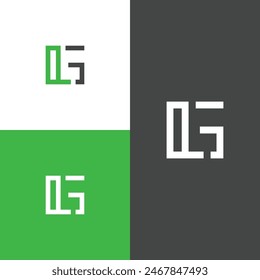 GL, Elementos de Plantilla de diseño de logotipo de letra LG. Logo de letras digitales abstractas modernas.