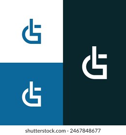 GL, Elementos de Plantilla de diseño de logotipo de letra LG. Logo de letras digitales abstractas modernas.