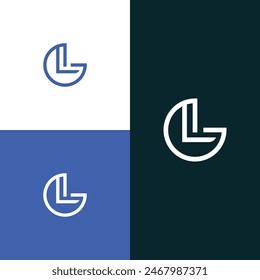 GL, Elementos de Plantilla de diseño de logotipo de letra LG. Logo de letras digitales abstractas modernas.