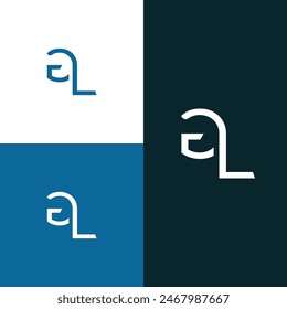 GL, LG letter logo design template elements. Modern abstract digital alphabet letter logo.