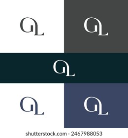 GL, Elementos de Plantilla de diseño de logotipo de letra LG. Logo de letras digitales abstractas modernas.