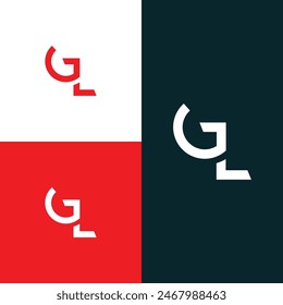 GL, Elementos de Plantilla de diseño de logotipo de letra LG. Logo de letras digitales abstractas modernas.