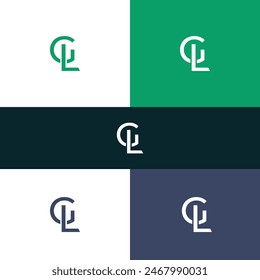 GL, Elementos de Plantilla de diseño de logotipo de letra LG. Logo de letras digitales abstractas modernas.