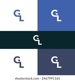 GL, Elementos de Plantilla de diseño de logotipo de letra LG. Logo de letras digitales abstractas modernas.