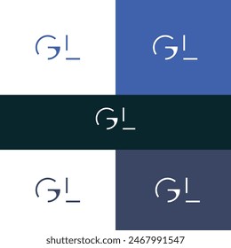 GL, Elementos de Plantilla de diseño de logotipo de letra LG. Logo de letras digitales abstractas modernas.