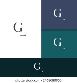 GL, LG letter logo design template elements. Modern abstract digital alphabet letter logo.