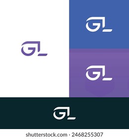 GL, LG letter logo design template elements. Modern abstract digital alphabet letter logo.