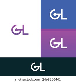 GL, Elementos de Plantilla de diseño de logotipo de letra LG. Logo de letras digitales abstractas modernas.