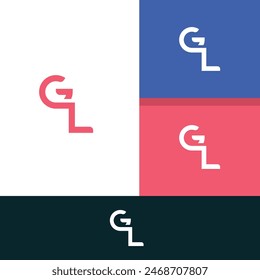 GL, Elementos de Plantilla de diseño de logotipo de letra LG. Logo de letras digitales abstractas modernas.