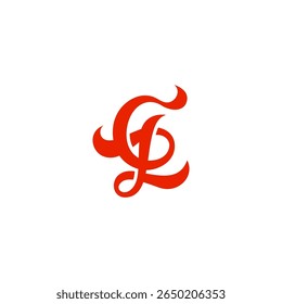 GL, LG letras abstrato logotipo monograma