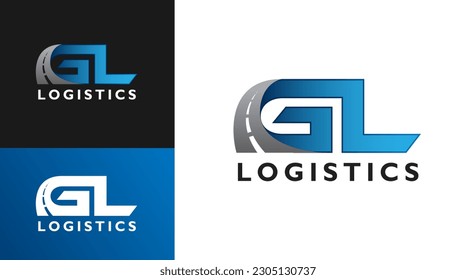 GL Logistics highway logo template