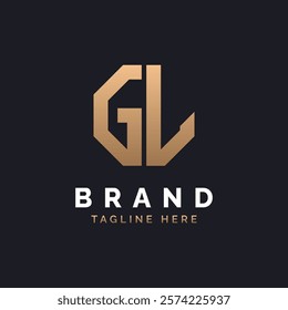 GL Logo Design. Modern, Minimal, Elegant and Luxury GL Logo. Alphabet Letter GL Logo Design for Brand Corporate Business Identity.