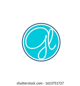 gl logo design simple modern template