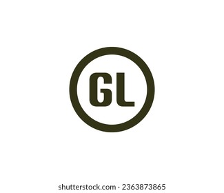 GL logo design vector template