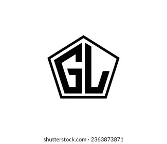 GL logo design vector template