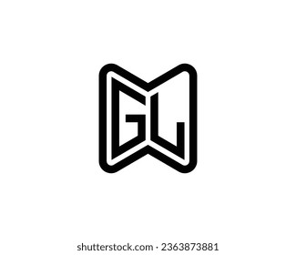 GL logo design vector template