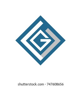 GL logo or G logo initial letter design template vector