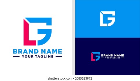 GL LOGO MONOGRAM GEOMETRIC EDITABLE