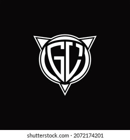 GL Logo monogram isolated with circle shape and three arrow design template