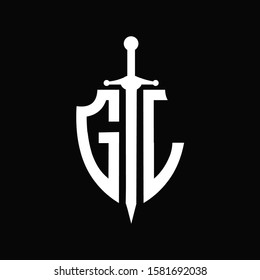 GL logo with shield shape and sword