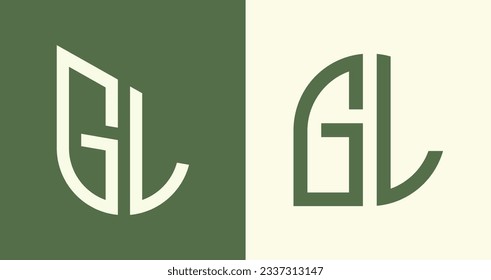 GL modern initial letter logo design vector bundle. It will be suitable for which company or brand name start those initial.