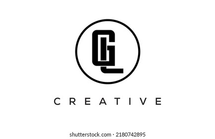 GL monogram. initial letters GL eye-catching Typographic logo design with circle, very creative stylish lettering logo icon for your business and company