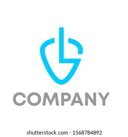 gl music logo vector design template sign