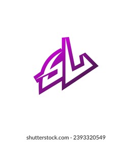 GL Premium emblem logo initial esport and gaming design concept