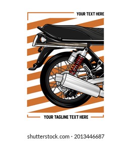 gl pro max retro vintage classic sport racing motorcycle bike rear logo vector illustration design, with stripes background, for t-shirt design poster wallpaper hobby motorcycle community