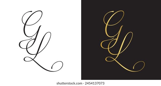 GL Script Monogram initial letters logo