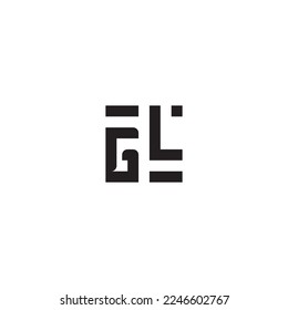 GL square concept retro logo in high quality professional design that will print well across any print media