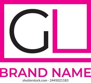 GL square initial letter logo design vector