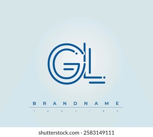 GL Technology Letter Logo Template. This tech letter logo is a graphic mark that uses letters to represent a technology company.