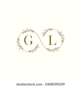 GL wedding infinity in elegant monogram with high quality professional design that will print well