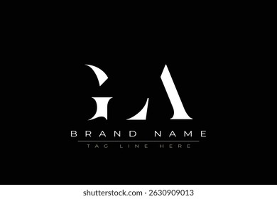 GLA abstract letter logo design. This logo is designed by three abstract letters.