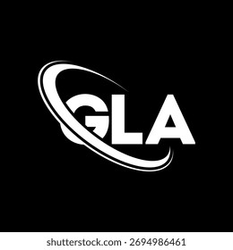 GLA logo. GLA letter. GLA letter logo design. Initials GLA logo linked with circle and uppercase monogram logo. GLA-typography for technology, business and real estate brand.