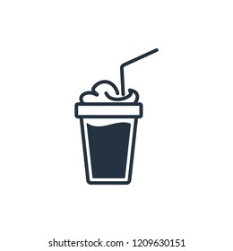 Glace coffee isolated icon on white background, 400 coffee set, logo and sign