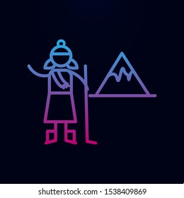 Glacier, adventure nolan icon. Simple thin line, outline vector of adventure icons for ui and ux, website or mobile application