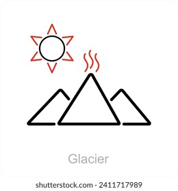 Glacier and arctic icon concept