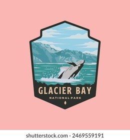 glacier bay national park emblem logo vector symbol illustration design