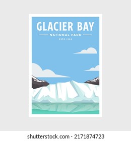 Glacier Bay National Park Poster Vector Stock Vector (Royalty Free ...