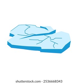 glacier ice crack cartoon. fracture thaw, crevasse melt, freeze arctic glacier ice crack sign. isolated symbol vector illustration