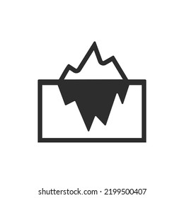 Glacier icon. Monochrome black and white symbol