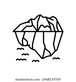 Glacier isolated icon. vector illustration