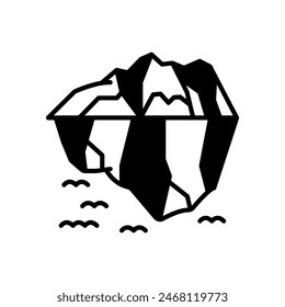 Glacier isolated icon. vector illustration