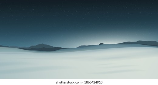 Glacier landscape. Realistic background vector