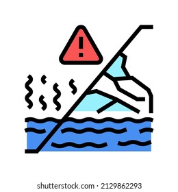 glacier melt color icon vector. glacier melt sign. isolated symbol illustration