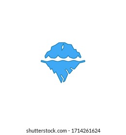 glacier melting cartoon illustration design. you can use for stickers, pins, mascot or patches 