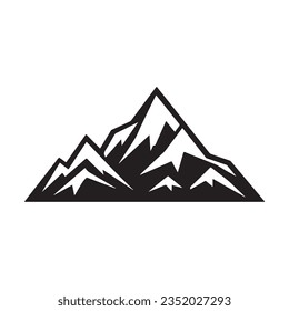 Ilustración del diseño del logotipo de la montaña Glaciar